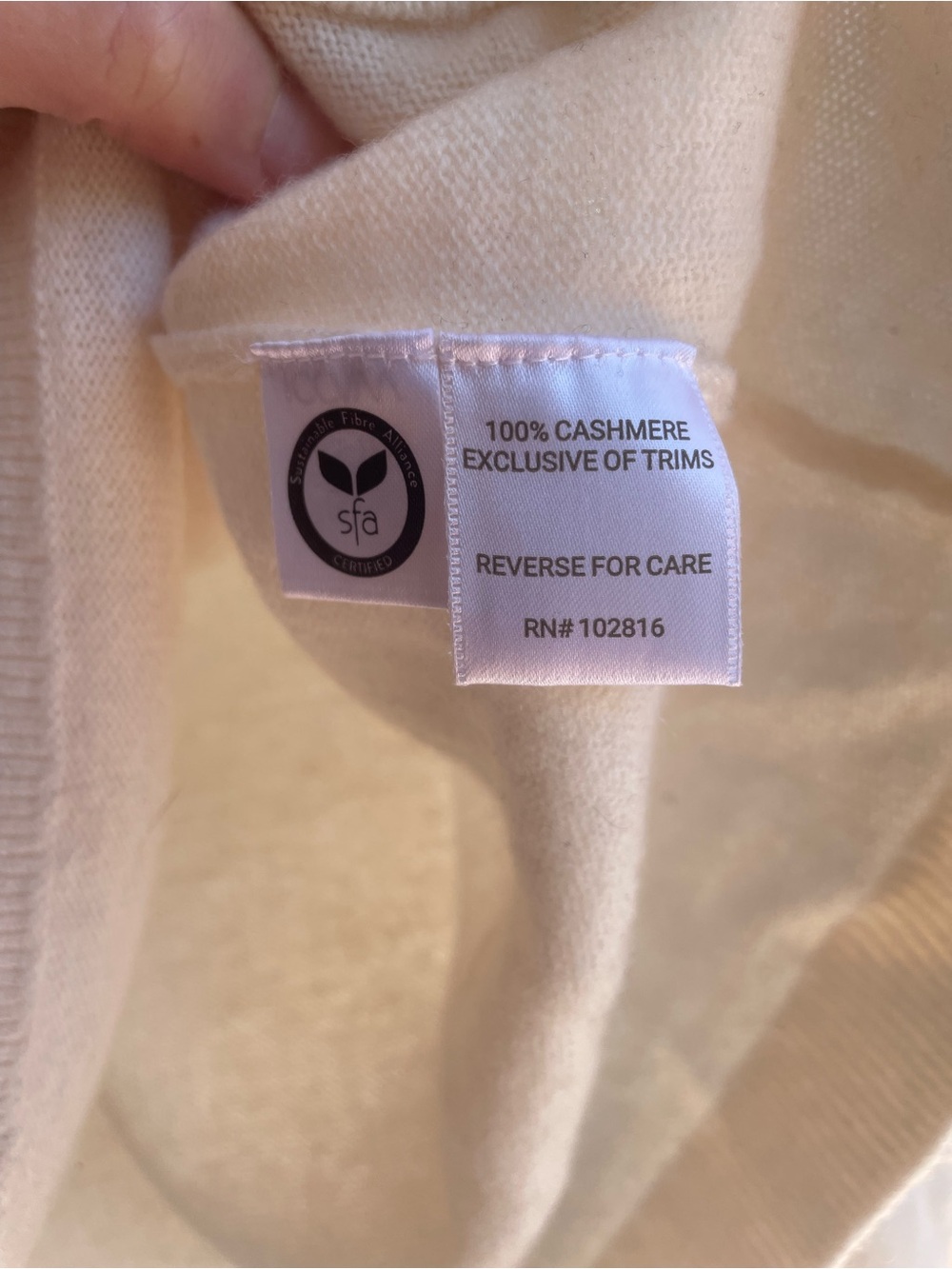 EUC Garnet Hill Essential Cashmere white turtleneck sweater, XS - Picture 6 of 10